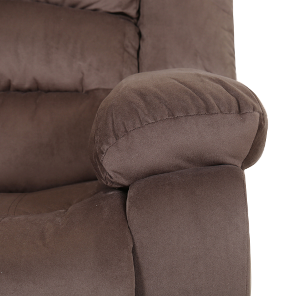 Bergere reclinable manual Ciorán de microfibra color chocolate-6