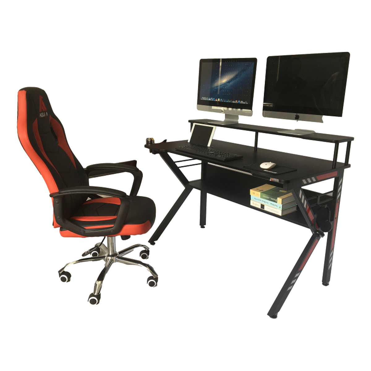 Escritorio Gamer Dual Pro S1945 con accesorios negro-4