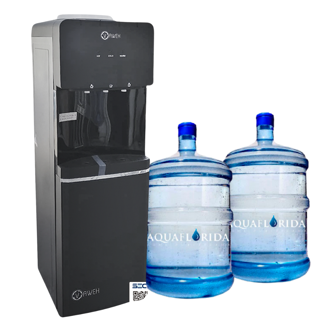 Dispensador de agua eléctrico con compresor + 2 bidones de 20Ltrs-2