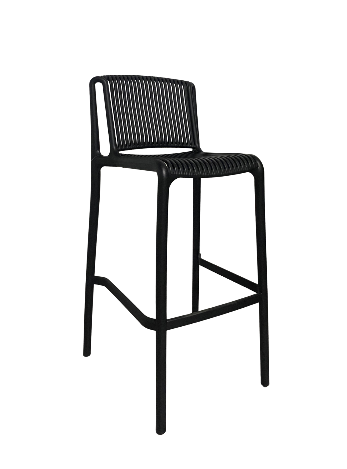 Taburete Alto Capri Negro Polipropileno Reforzado UV-0