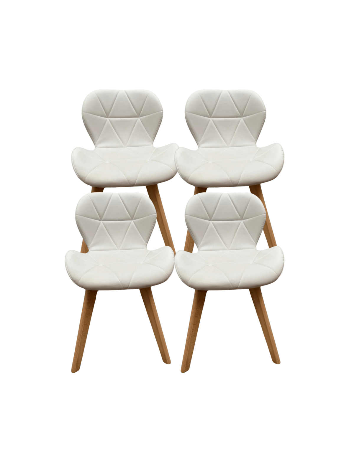 Silla de Comedor Mariposa Ecocuero Patas de Madera Estilo Nórdico-0