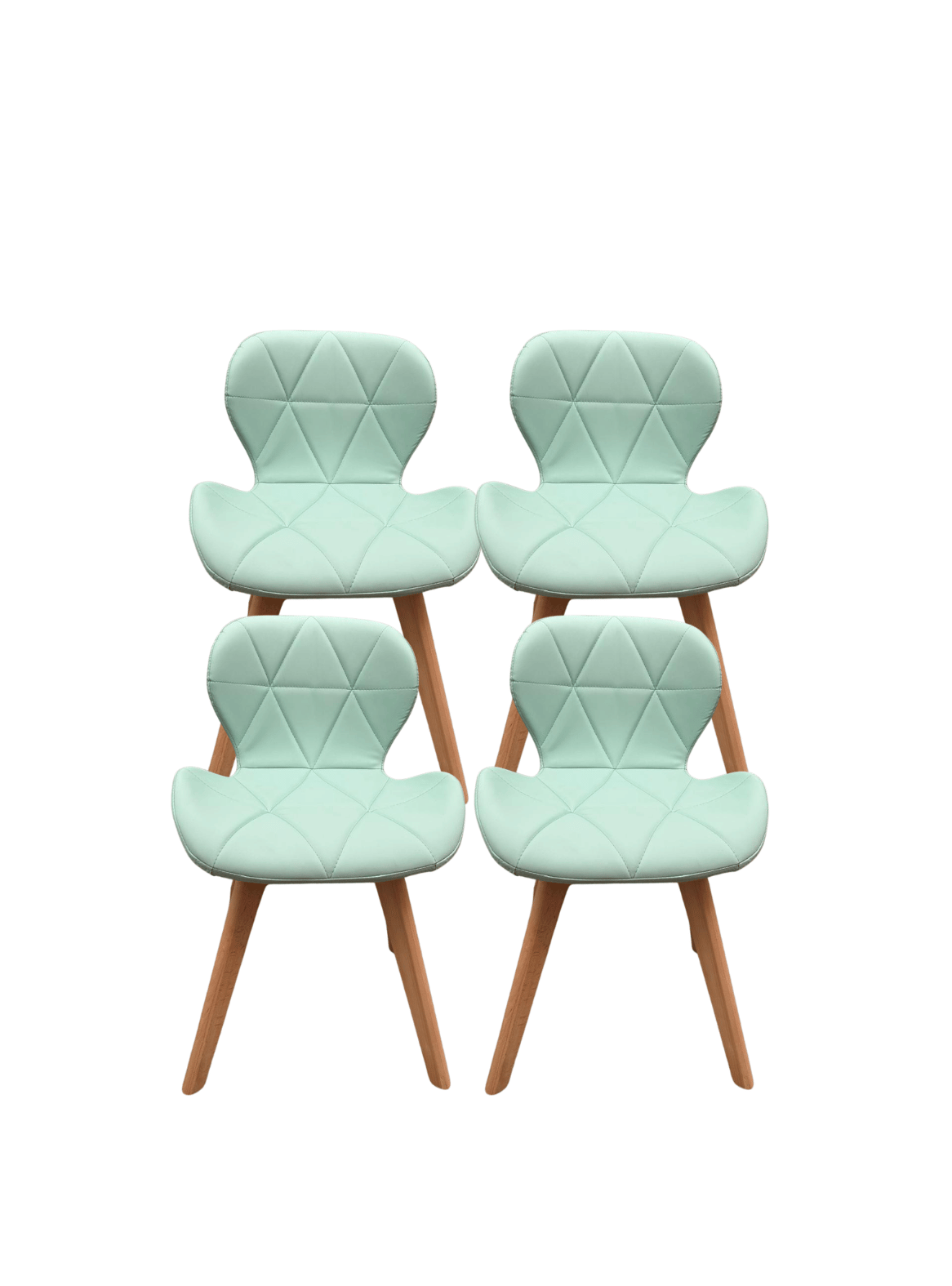 Silla de Comedor Mariposa Ecocuero Patas de Madera Estilo Nórdico-0