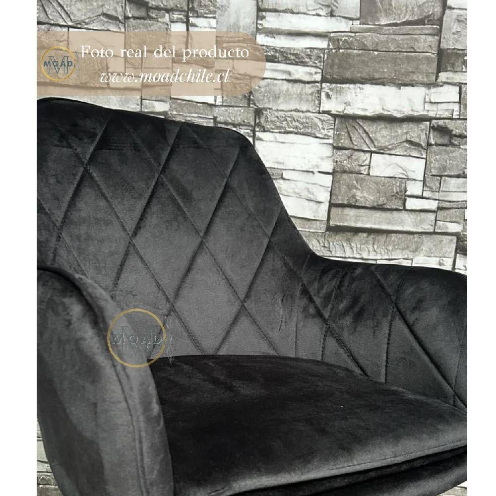 Pack 2 Sitial Poltrona Diamante Negro Patas Simil Madera-2