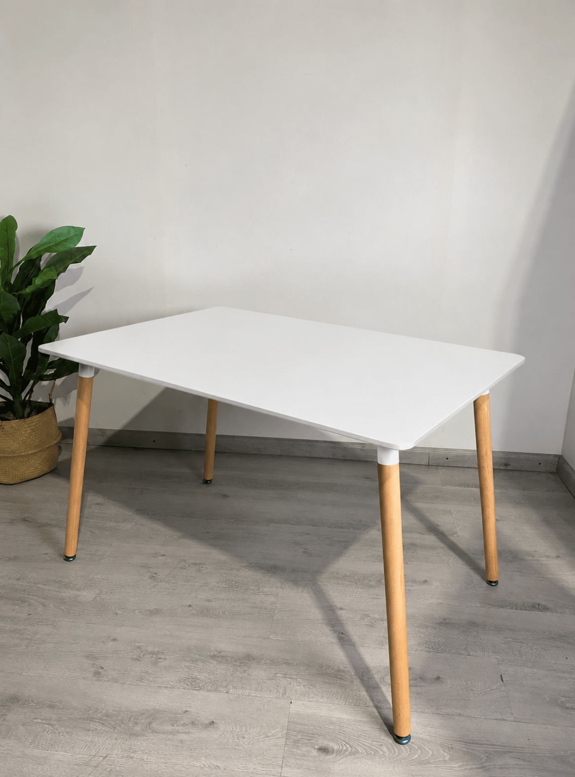 Mesa de Comedor Eames Rectangular Nordica 120cm MDF con Patas de Madera-2
