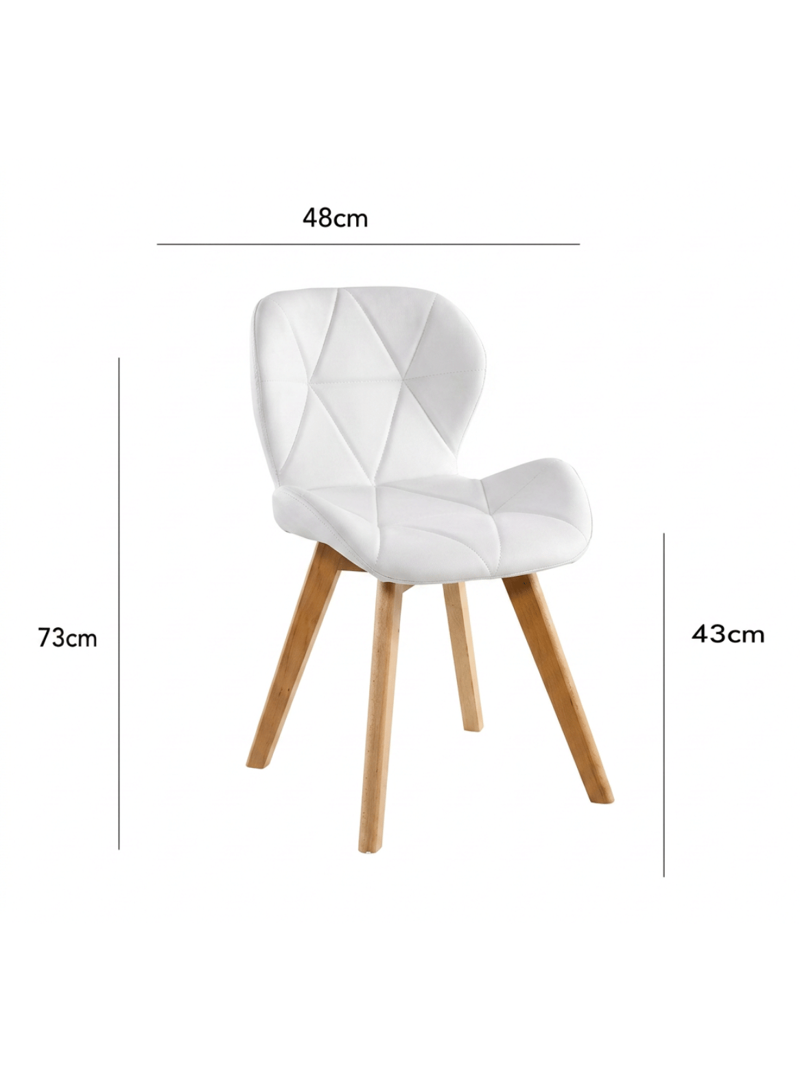 Silla de Comedor Mariposa con patas de Madera-3