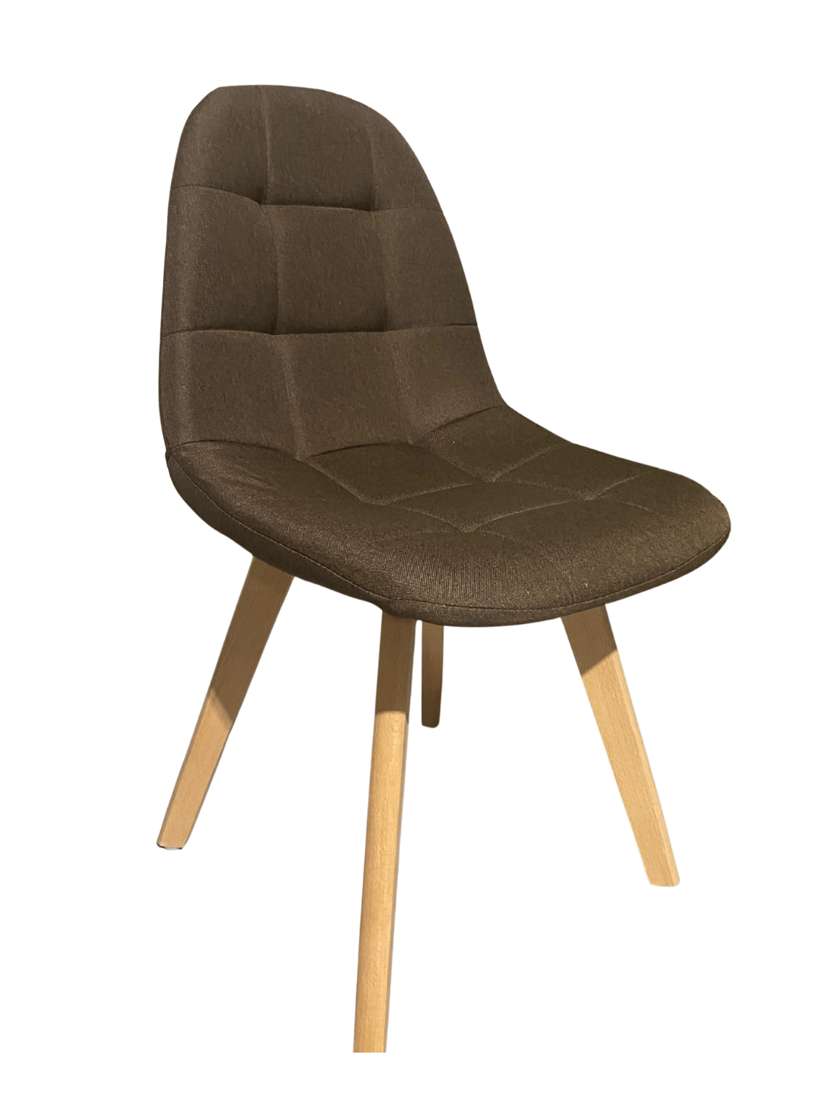  Silla Capitone tapizado lino con pata madera-0