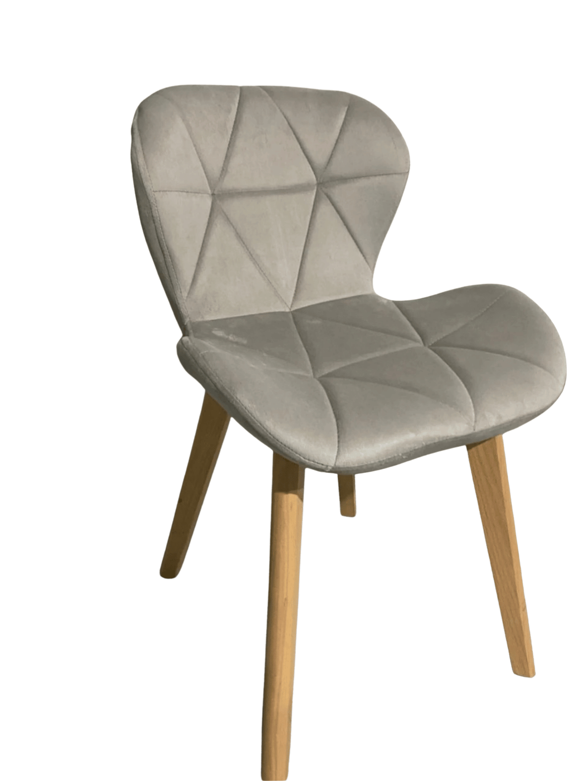 Silla de Comedor Mariposa Tapizada en Felpa Terciopelo Nordico con patas de madera-0