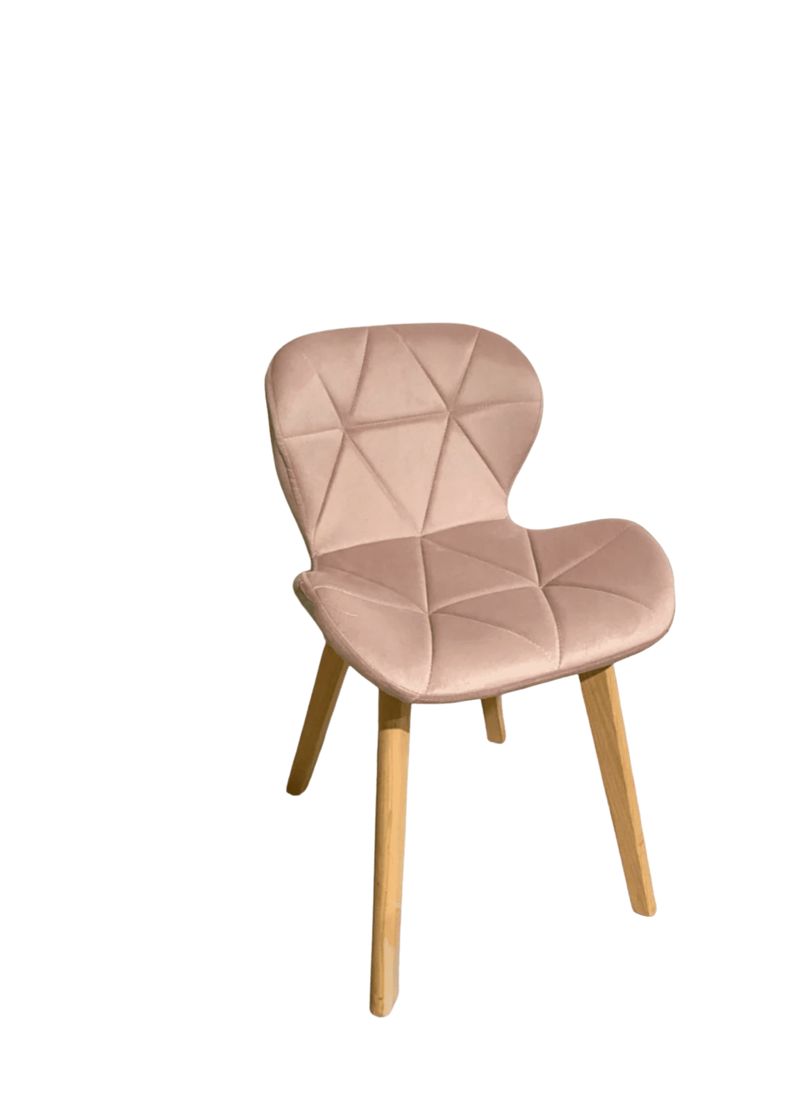 Silla de Comedor Mariposa Tapizada en Felpa Terciopelo Nordico con patas de madera-0