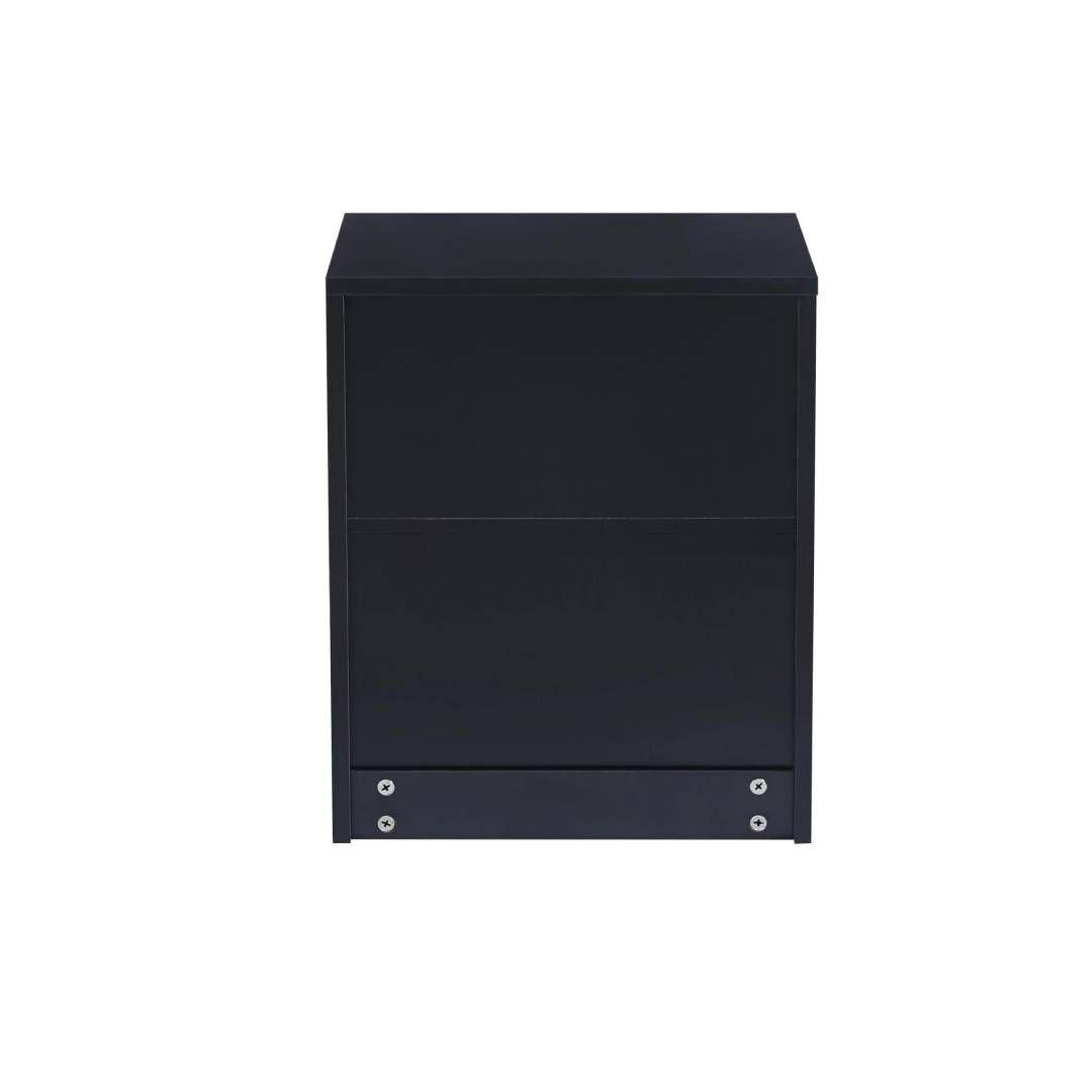 Velador Cajón doble Minimalista oscuro-4