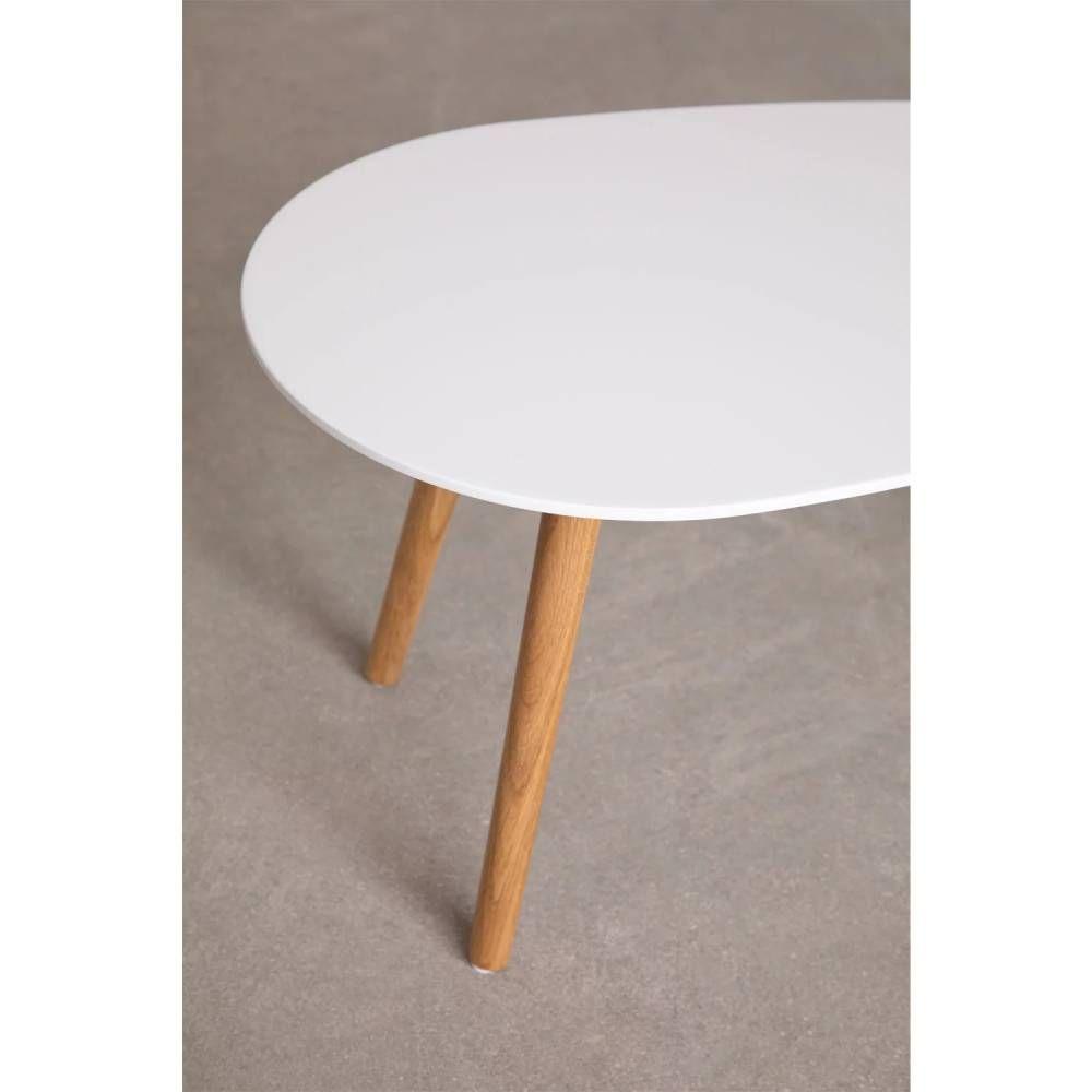 Mesa de Centro Elipse Madera Blanco-2