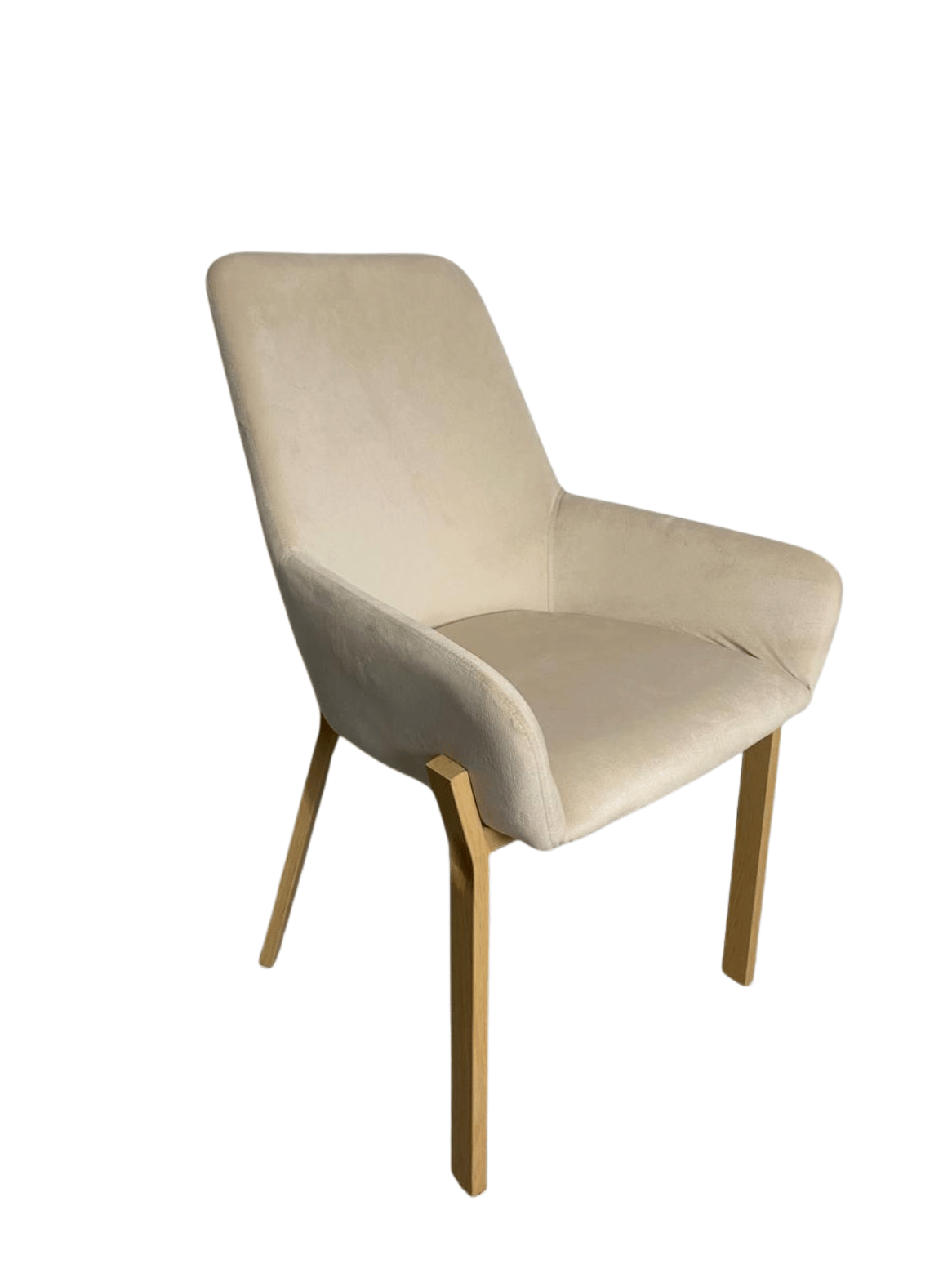Sitial Poltrona Butaca Oporto de Felpa con Patas de Madera para Living Dormitorio u Oficina-0
