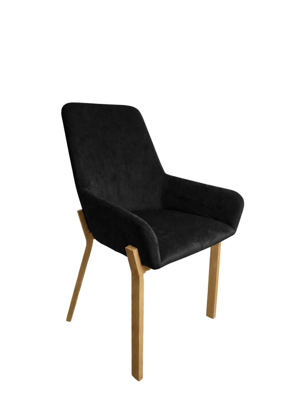 Sitial Poltrona Butaca Oporto de Felpa con Patas de Madera para Living Dormitorio u Oficina-0