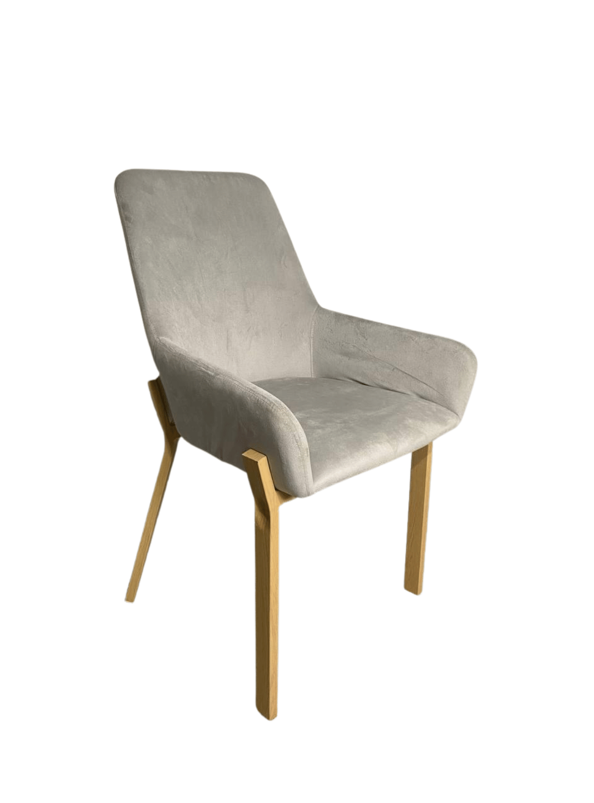 Sitial Poltrona Butaca Oporto de Felpa con Patas de Madera para Living Dormitorio u Oficina-0