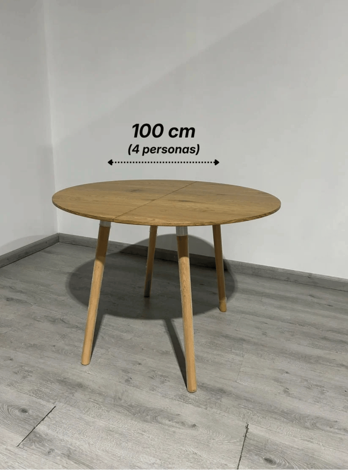 Mesa de Comedor Extensible 100 a 180 cm para 4 a 8 Personas con Patas de Madera-8
