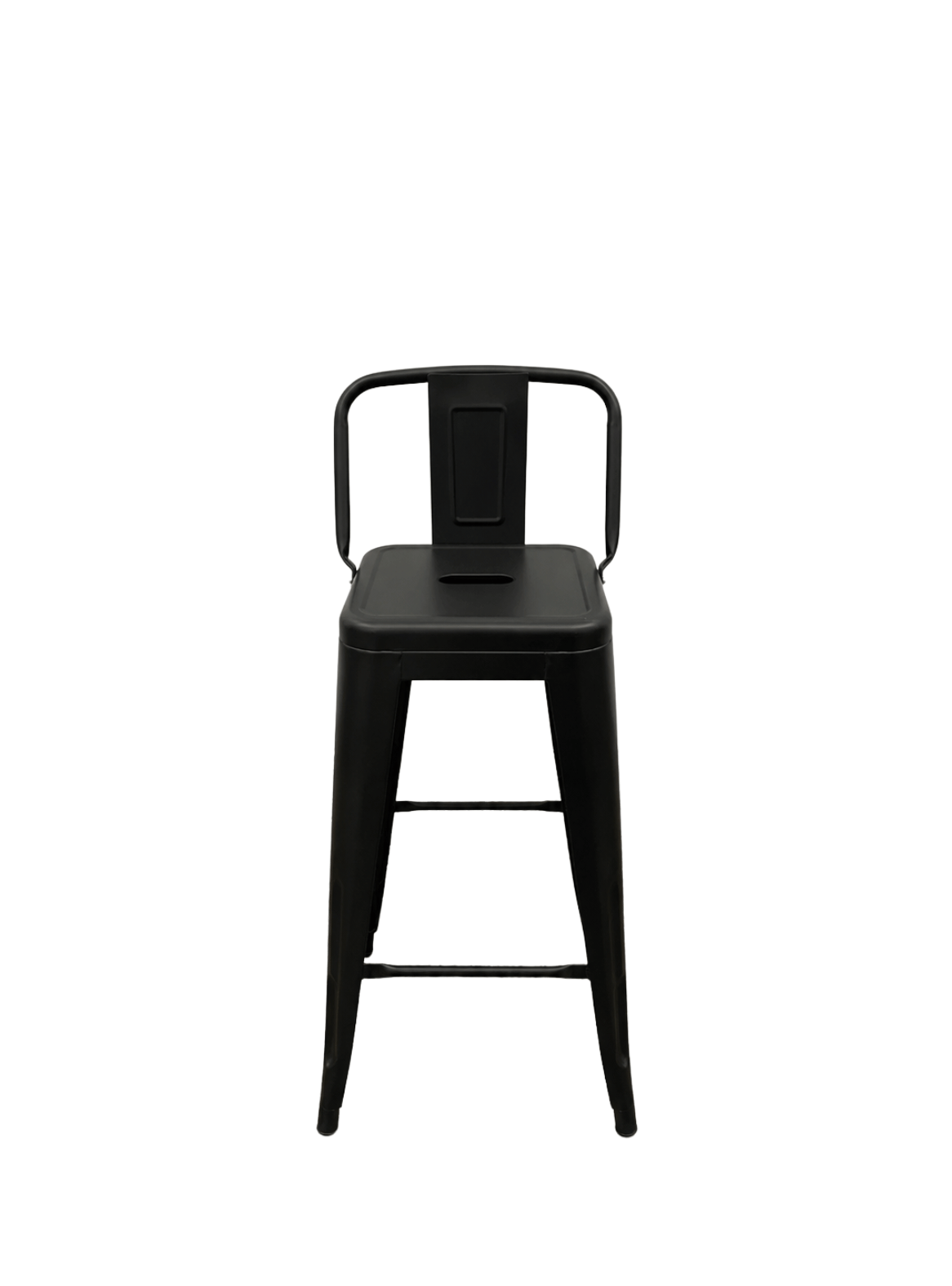 Taburete Tolix 77cm con Respaldo Piso Bar Industrial de Acero para quincho bar-0