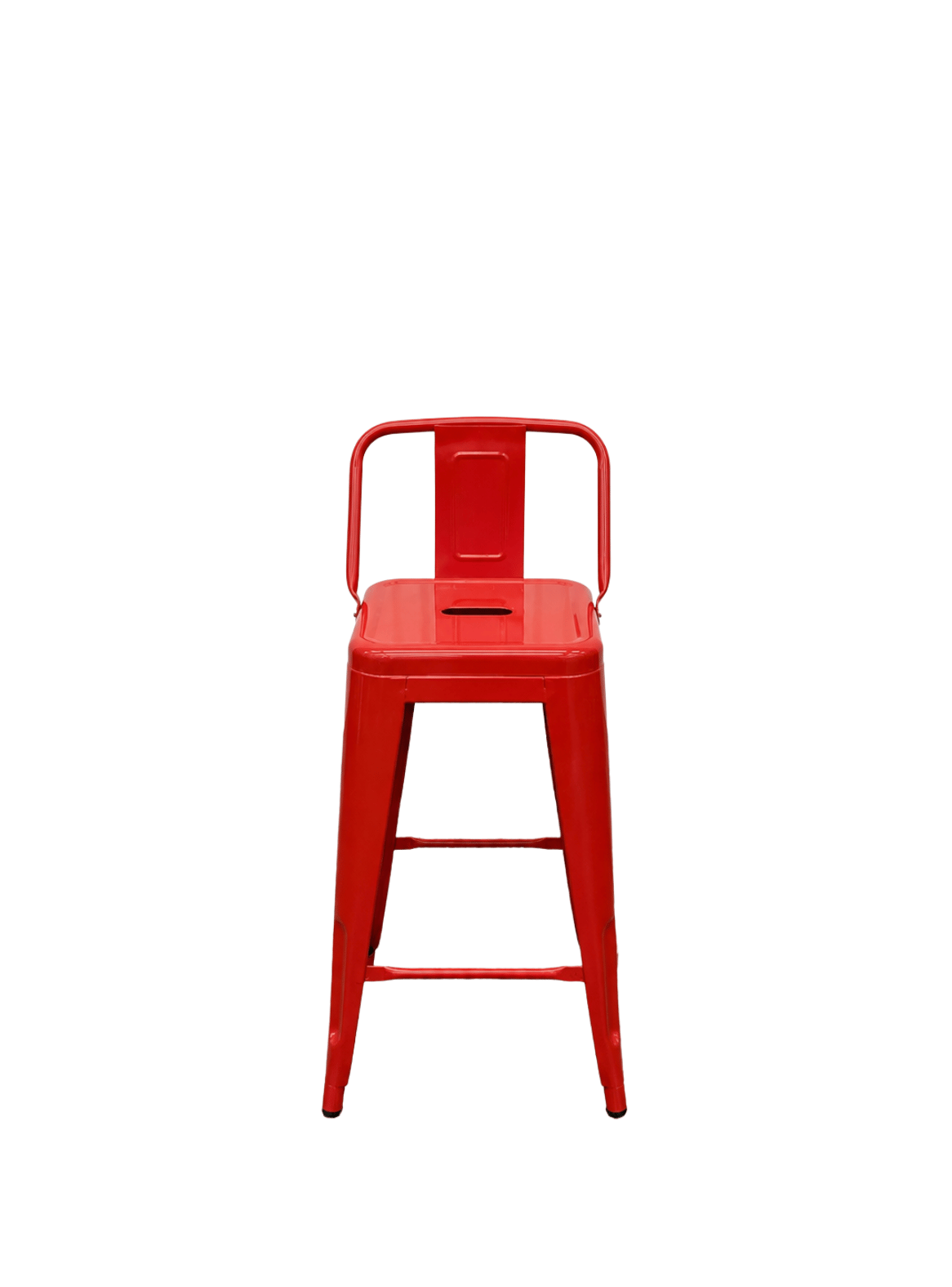 Taburete Tolix 77cm con Respaldo Piso Bar Industrial de Acero para quincho bar-0