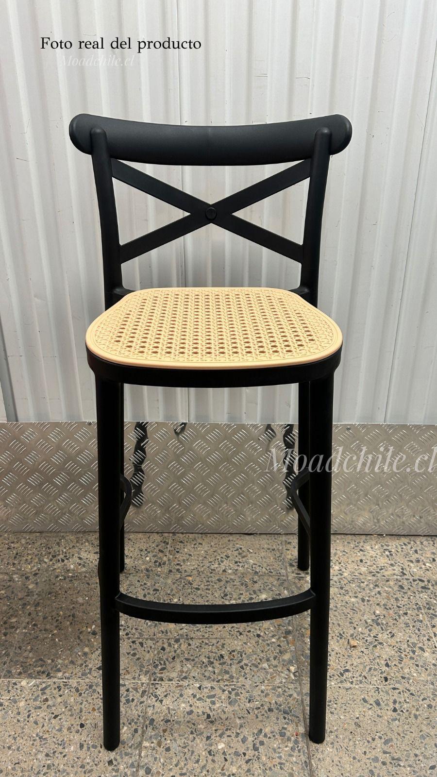 X4 Sillas de Bar Arizona (75cm) Negro-1