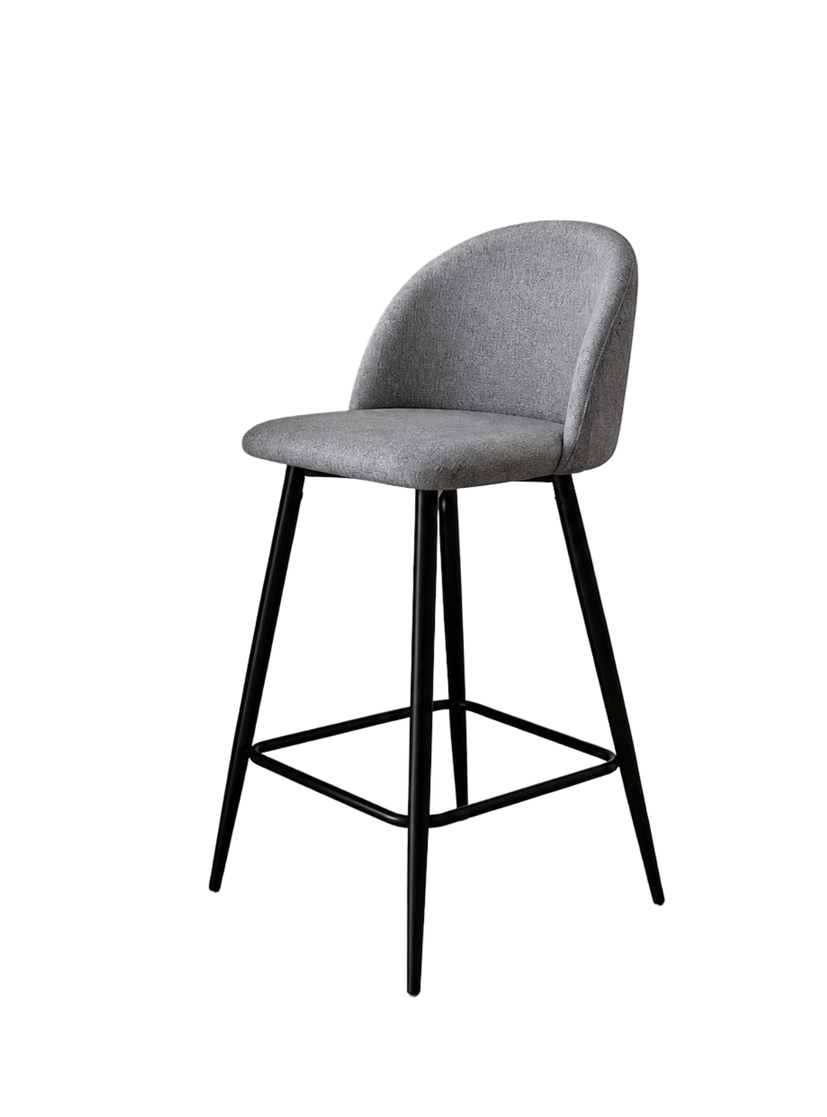 Taburete Silla Bar Tapizado en Lino con Respaldo para Isla de Cocina 64 cm Tokio-0