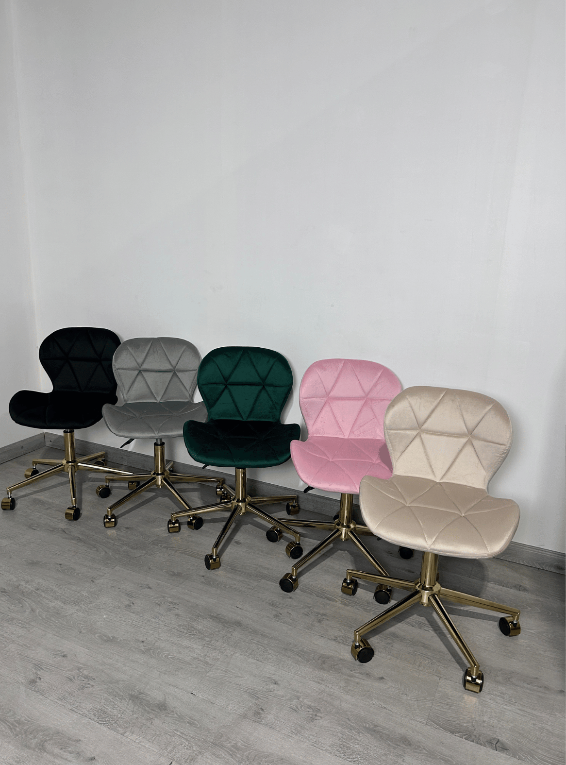 Silla de escritorio terciopelo con base giratoria y altura regulable mariposa-4