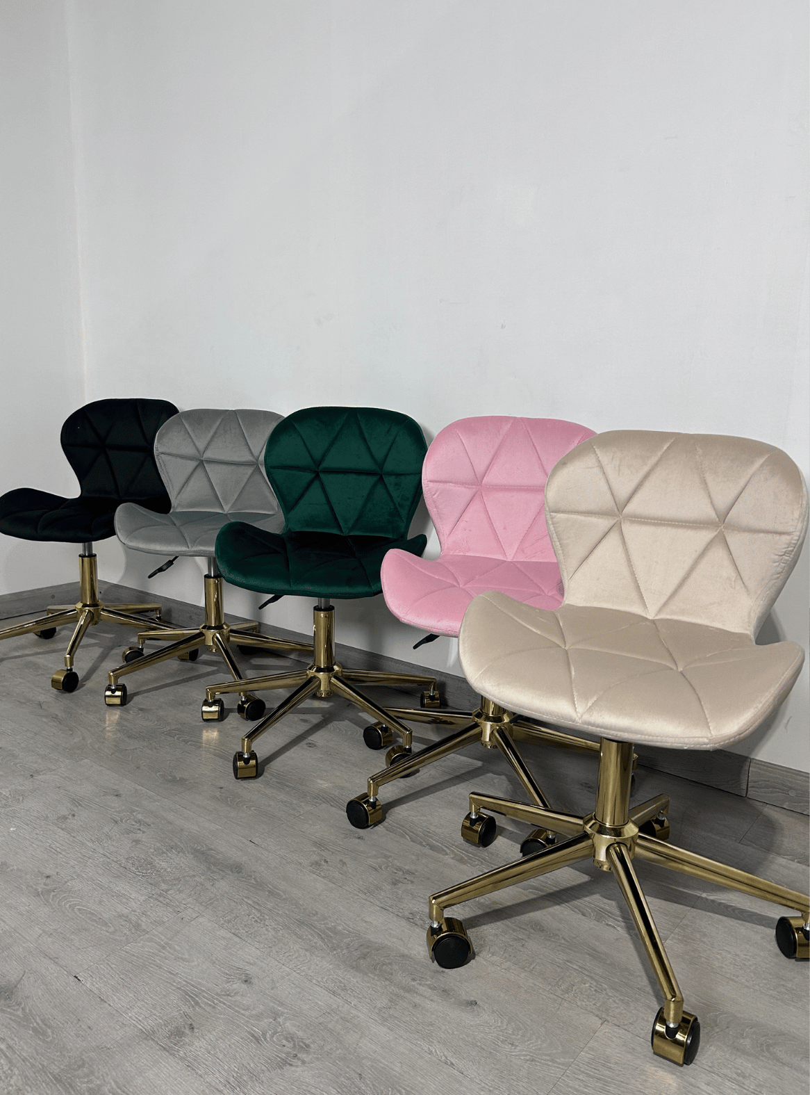 Silla de escritorio terciopelo con base giratoria y altura regulable mariposa-5