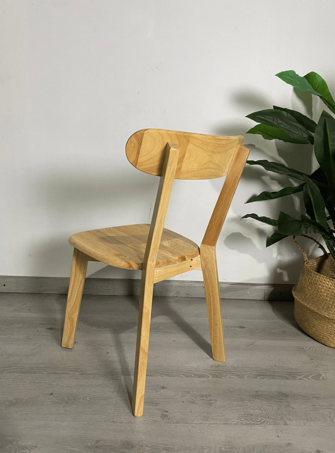 Pack de 2 Sillas de Comedor Nórdica de Madera Natural Maciza Fresno para Comedor, Living y Cafeteria-3