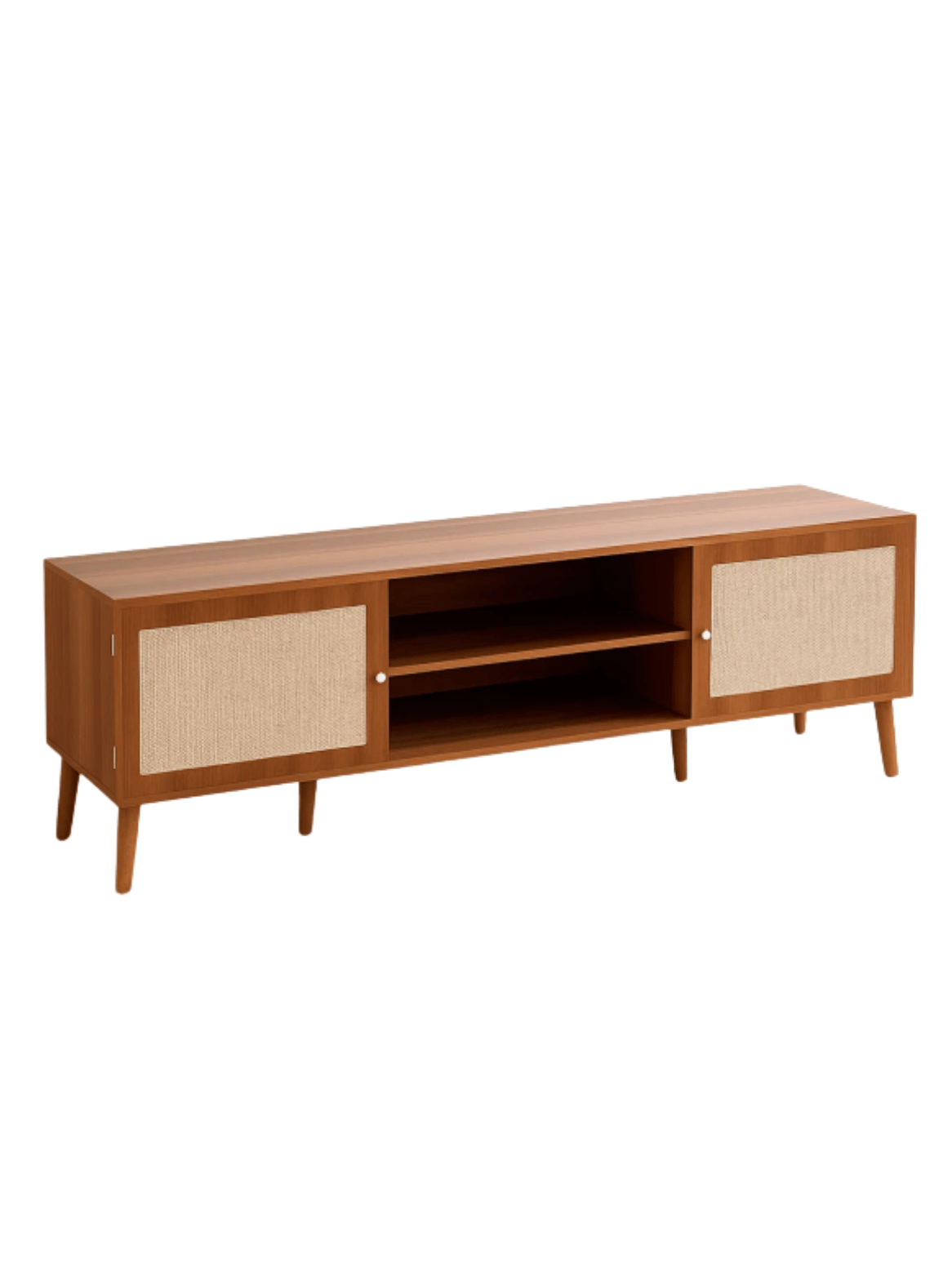 Rack de TV 55" de madera rústica con puertas - Siena -2