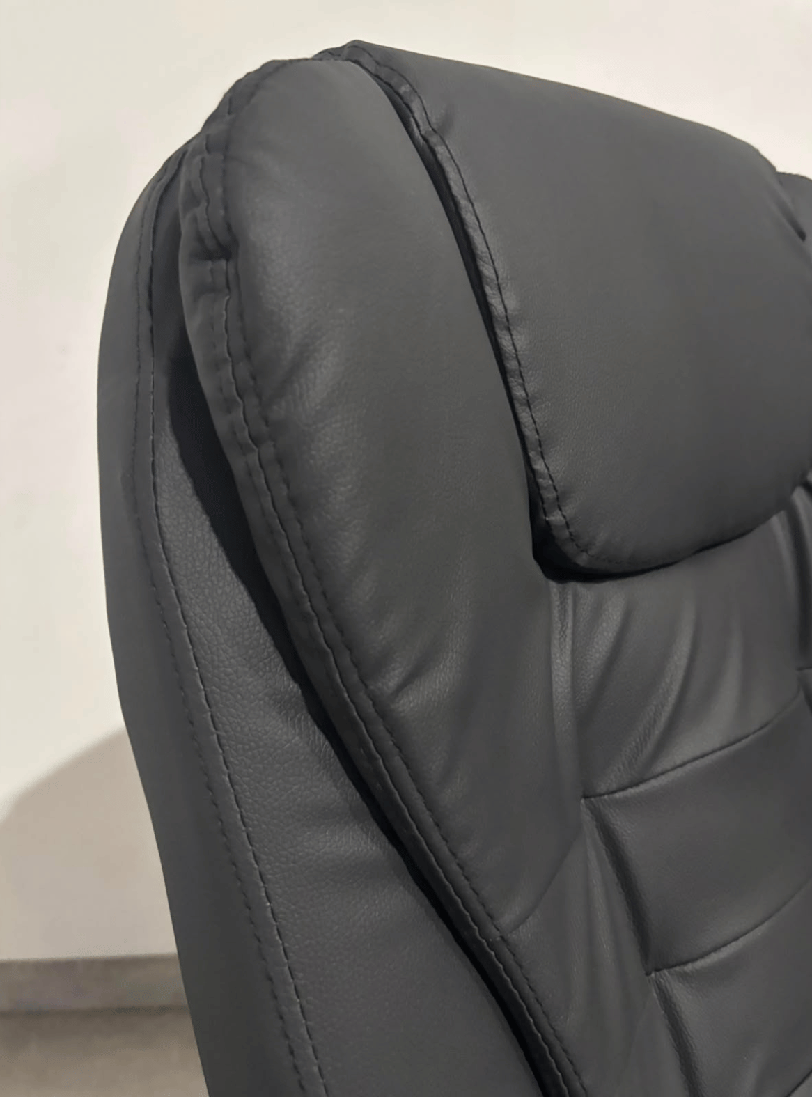 Silla de Escritorio Ergonomica Rex Ecocuero Negro Reclinable con Apoyapies-5