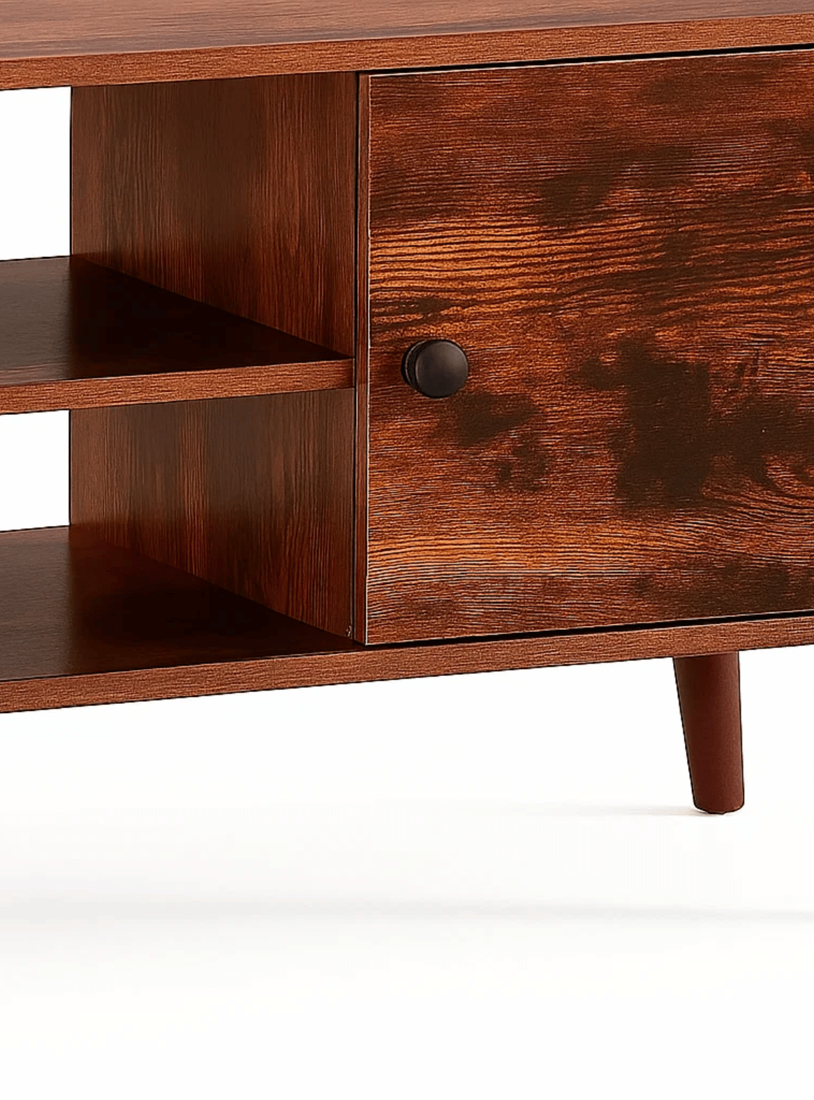 Rack para TV de 43" hasta 65" de madera rústico con puertas Atria -3
