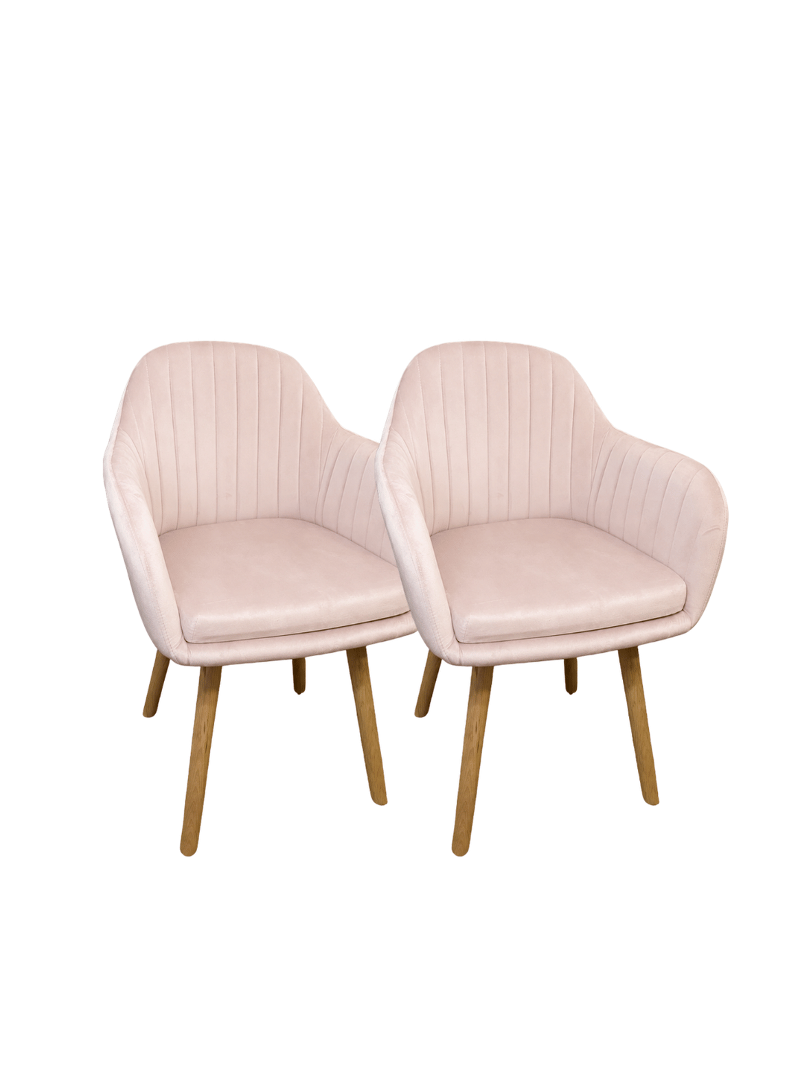Pack 2 Sitiales Poltrona de Terciopelo con Patas de Madera para Living Comedor Dormitorio Diamond-0