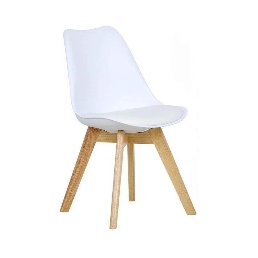 Pack 6 Sillas de Comedor Tulip Acolchadas con Patas de Madera-0