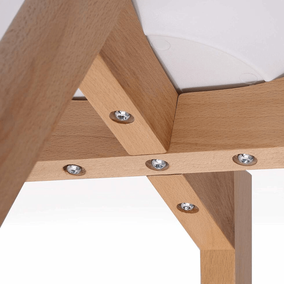 Pack 6 Sillas de Comedor Tulip Acolchadas con Patas de Madera-3