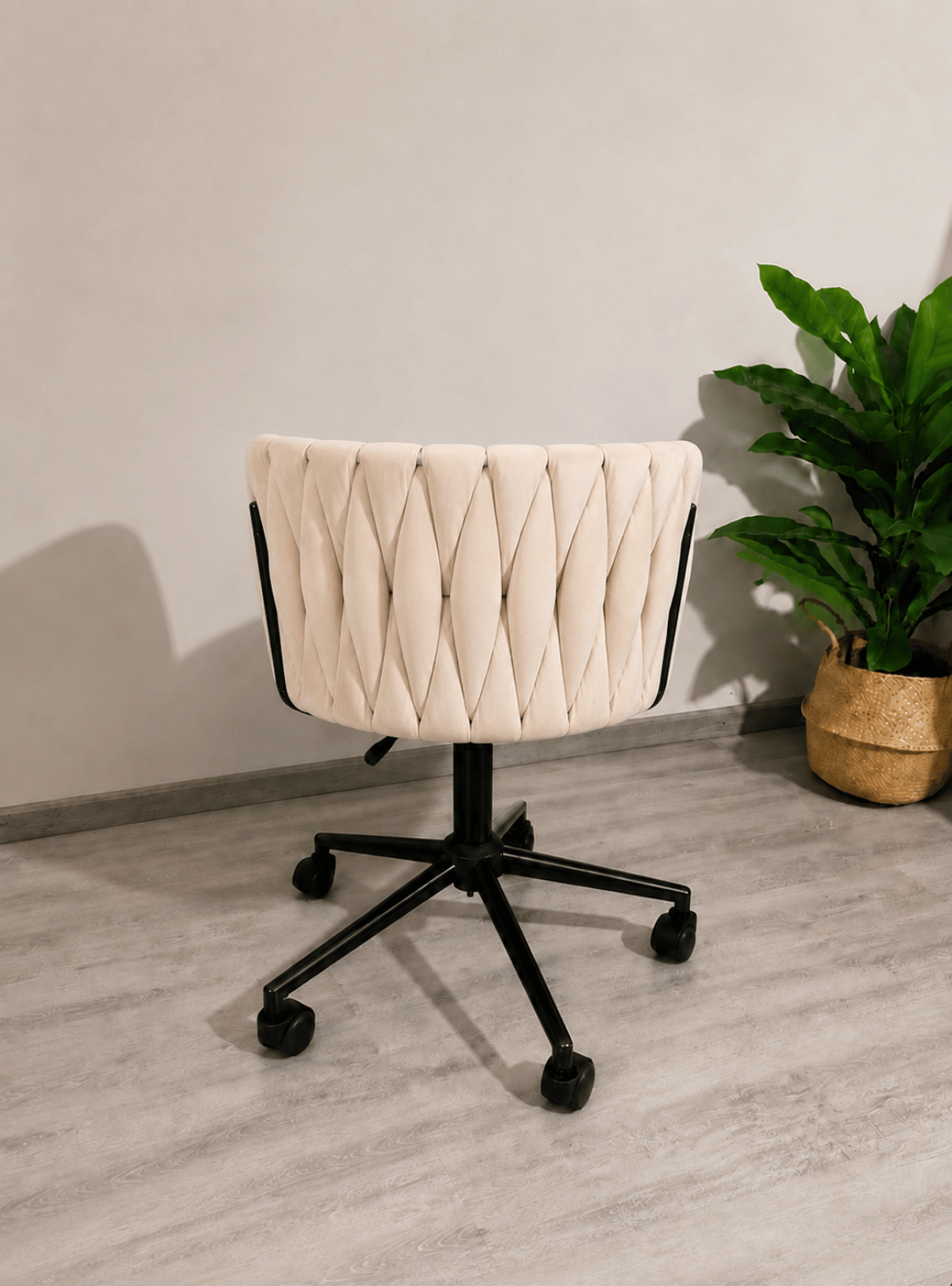 Silla de Escritorio Queen Giratoria 360 Altura Regulable con Ruedas y Base Negra-5