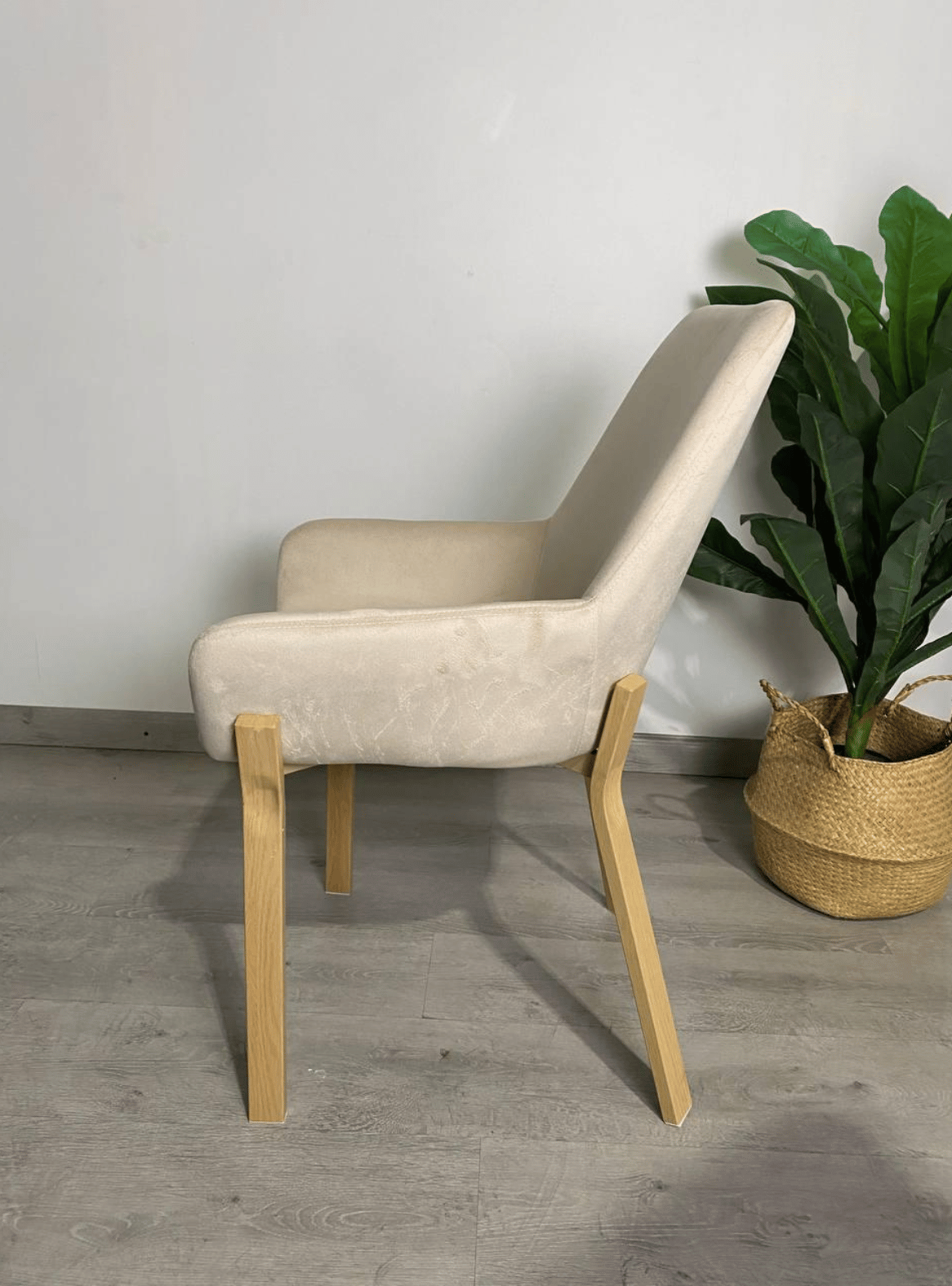 Pack 2 Sitial Poltrona Oporto de Felpa con Patas de Madera para Living Dormitorio u Oficina-8