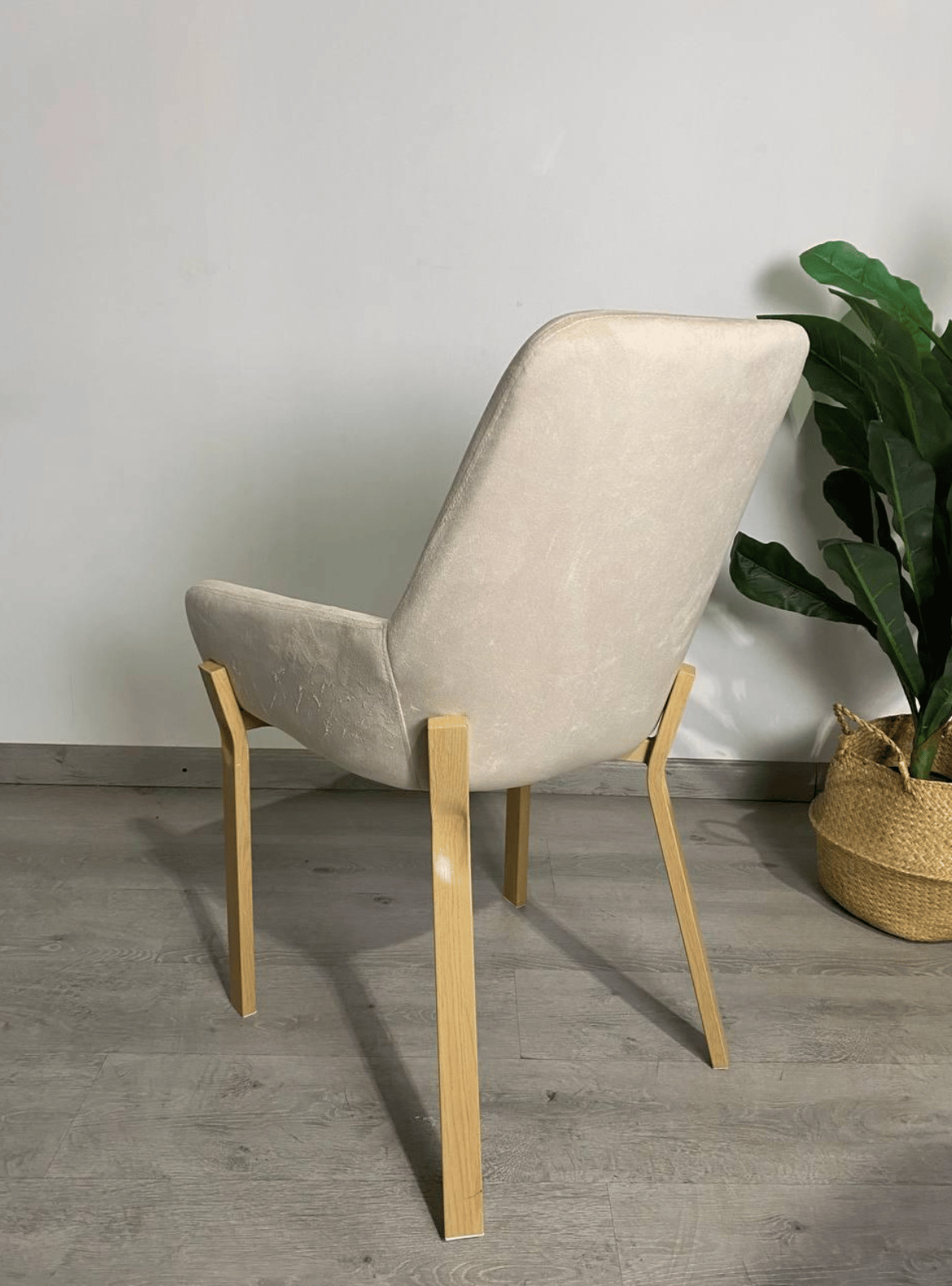 Pack 2 Sitial Poltrona Oporto de Felpa con Patas de Madera para Living Dormitorio u Oficina-9