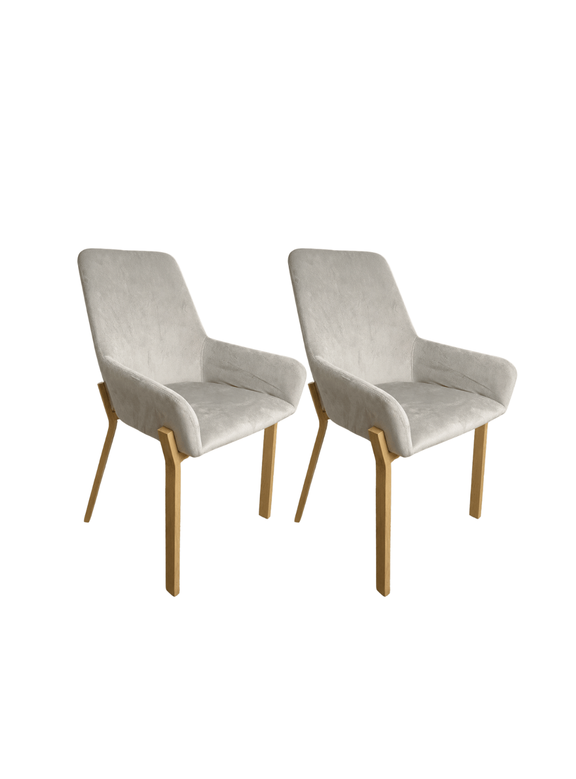 Pack 2 Sitial Poltrona Oporto de Felpa con Patas de Madera para Living Dormitorio u Oficina-0