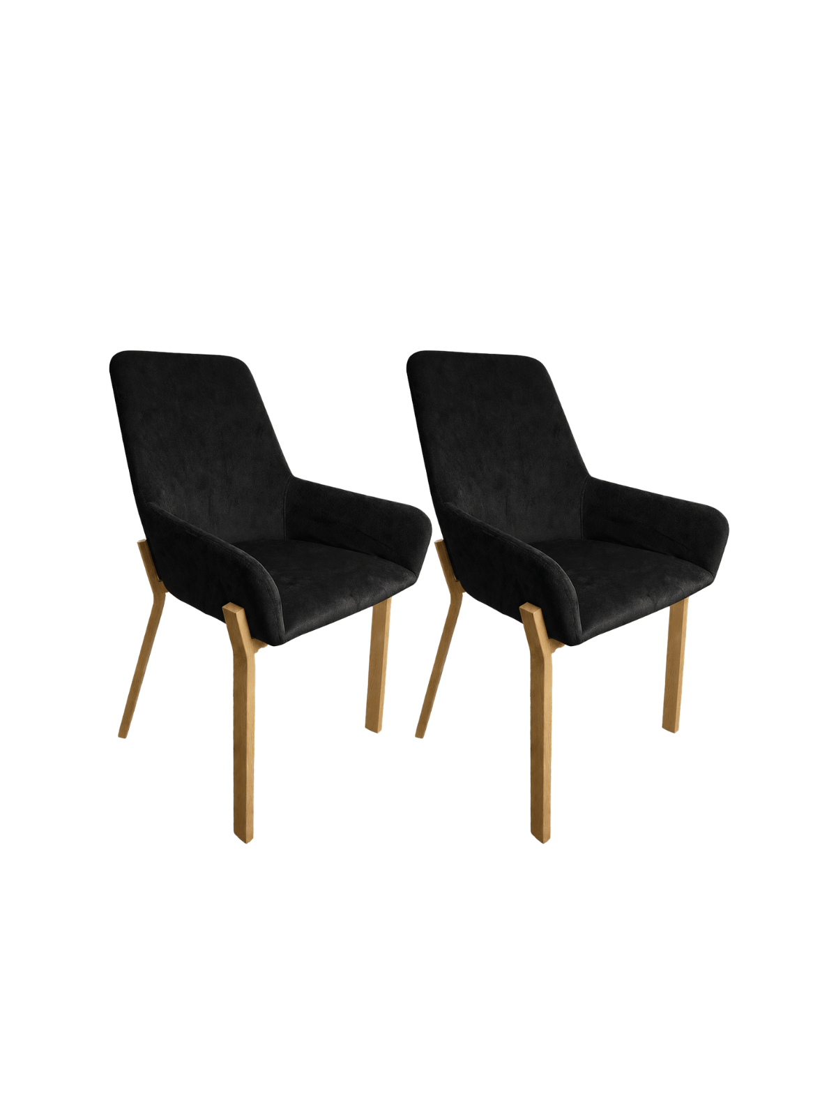 Pack 2 Sitial Poltrona Oporto de Felpa con Patas de Madera para Living Dormitorio u Oficina-0
