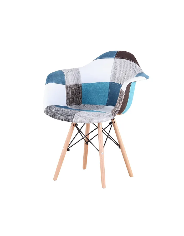 Butaca Eames Patchwork Azul-1