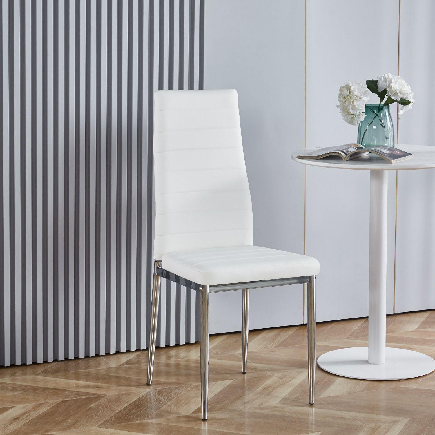 Silla Dining Liana con patas cromadas-1