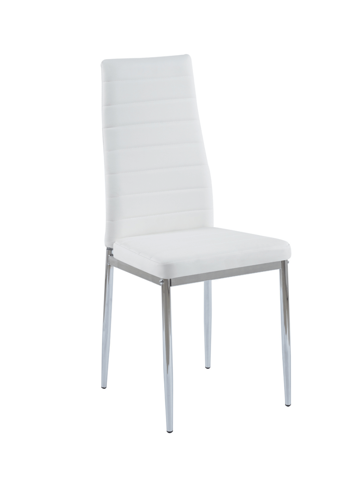 Silla de Comedor Ecocuero con patas cromadas -  Dining Liana-0