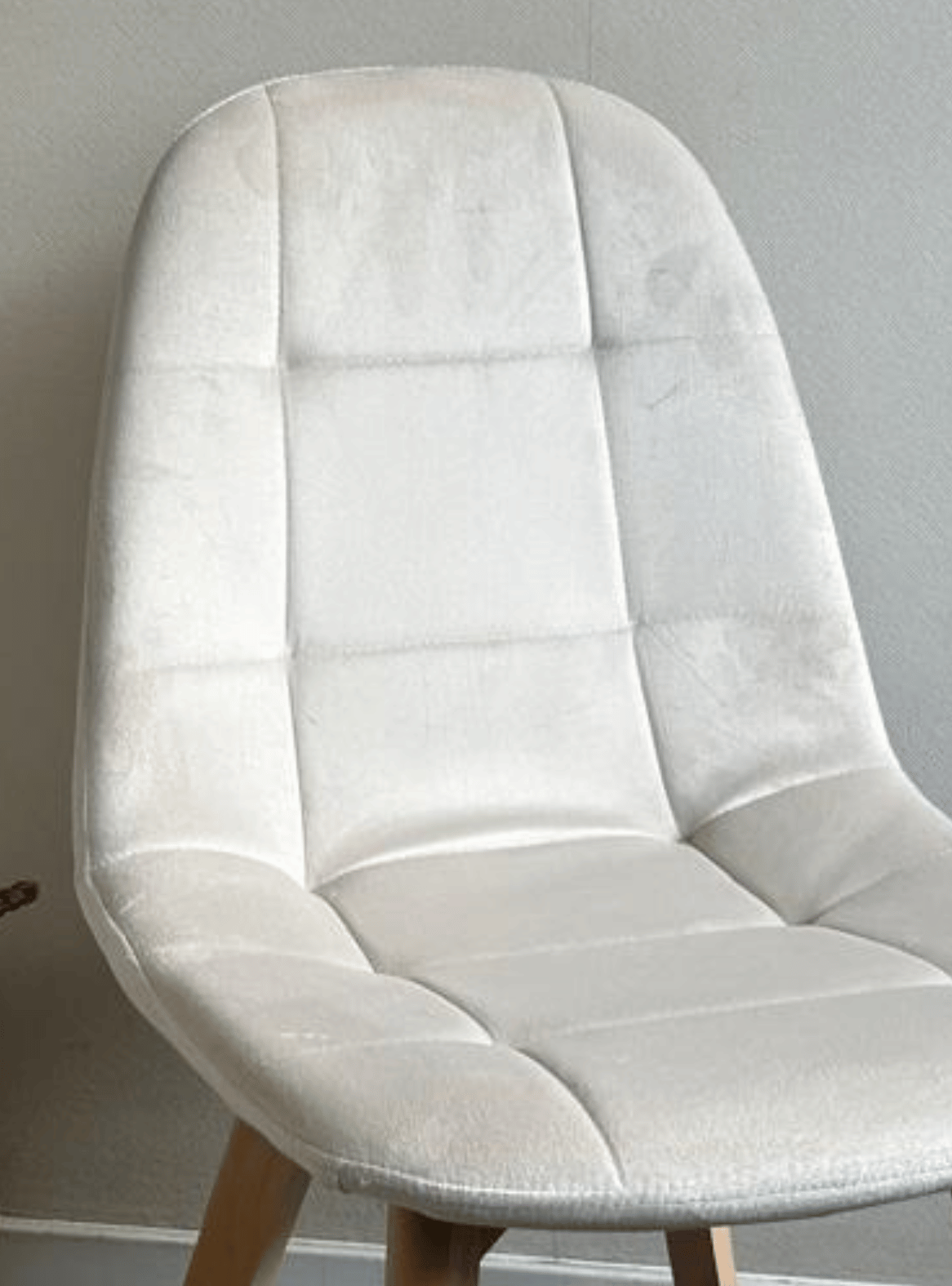 Silla de Comedor Capitone Terciopelo Felpa Acolchada con Patas de Madera Estilo Nordico-3