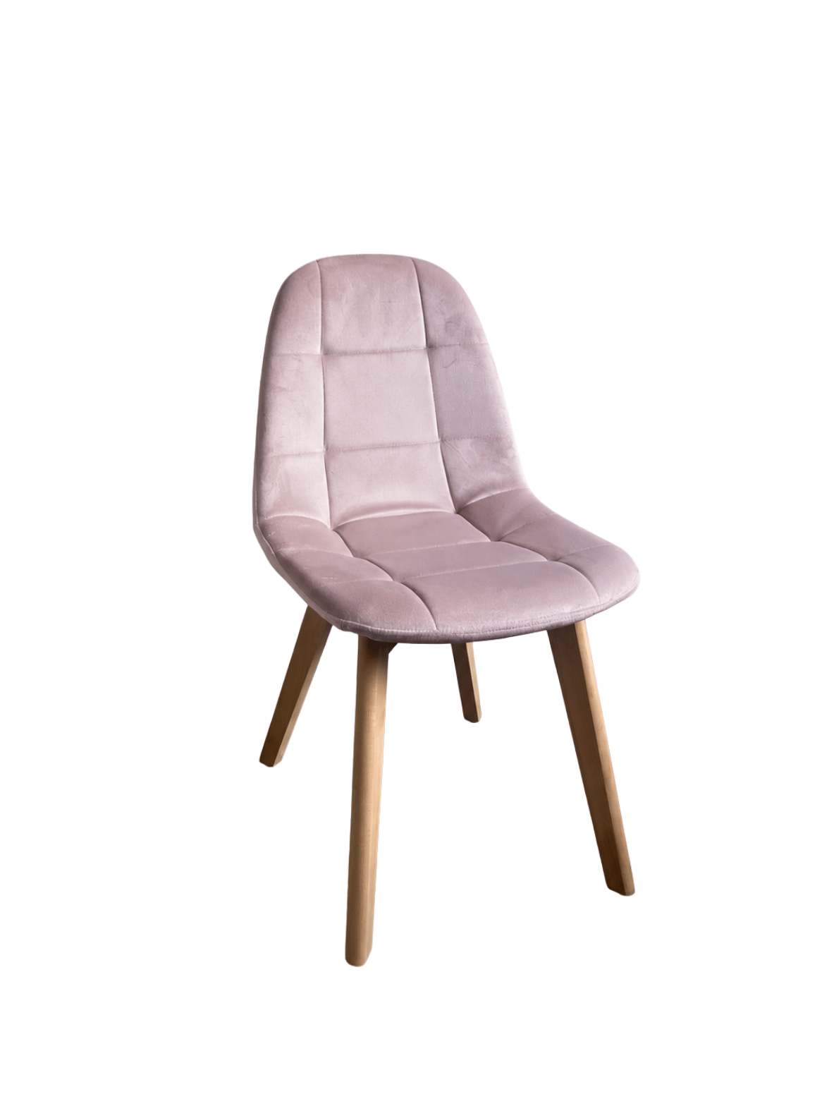Silla de Comedor Capitone Terciopelo Felpa Acolchada con Patas de Madera Estilo Nordico-0