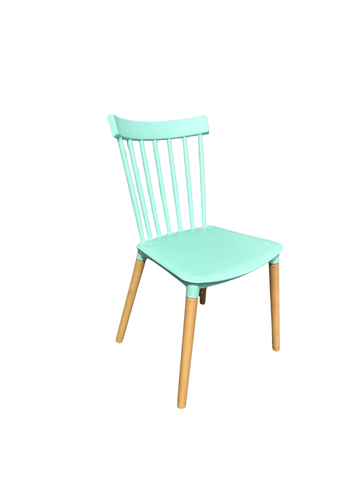 Silla de Comedor Windsor Nórdica de Polipropileno con Patas de Madera-0