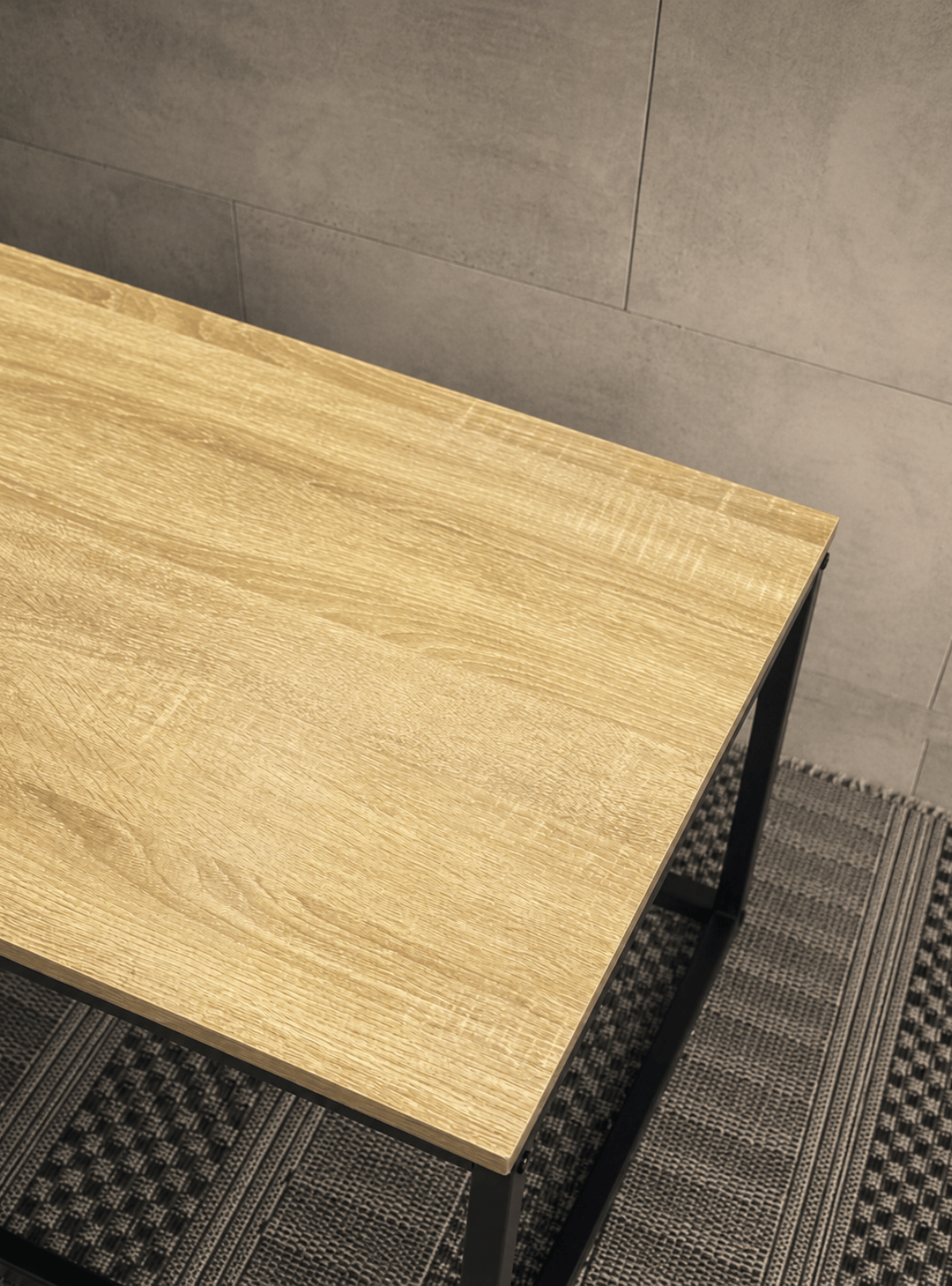 Mesa de Centro de madera Rectagular con patas metalicas negras Texas industrial-4