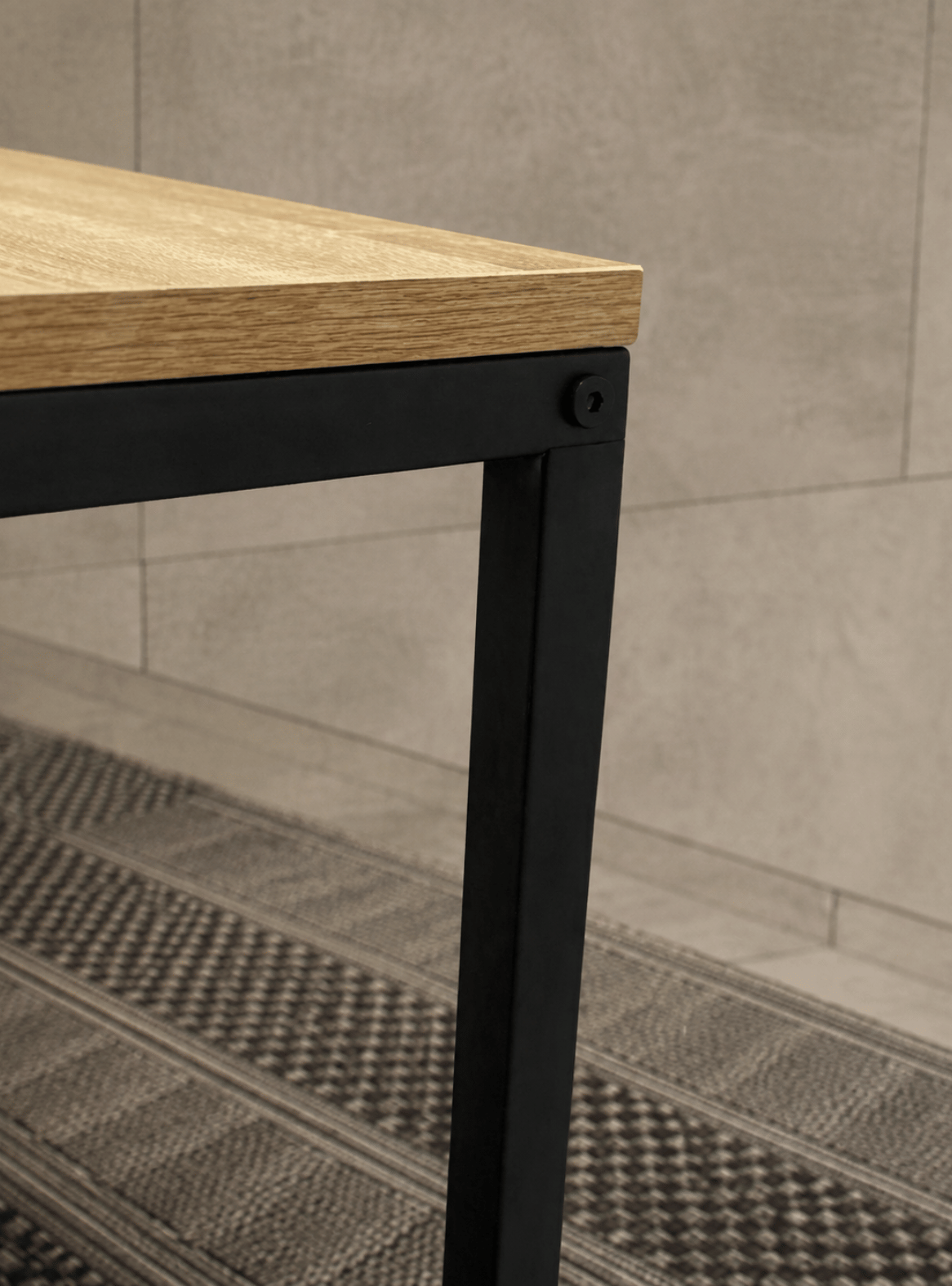 Mesa de Centro de madera Rectagular con patas metalicas negras Texas industrial-5