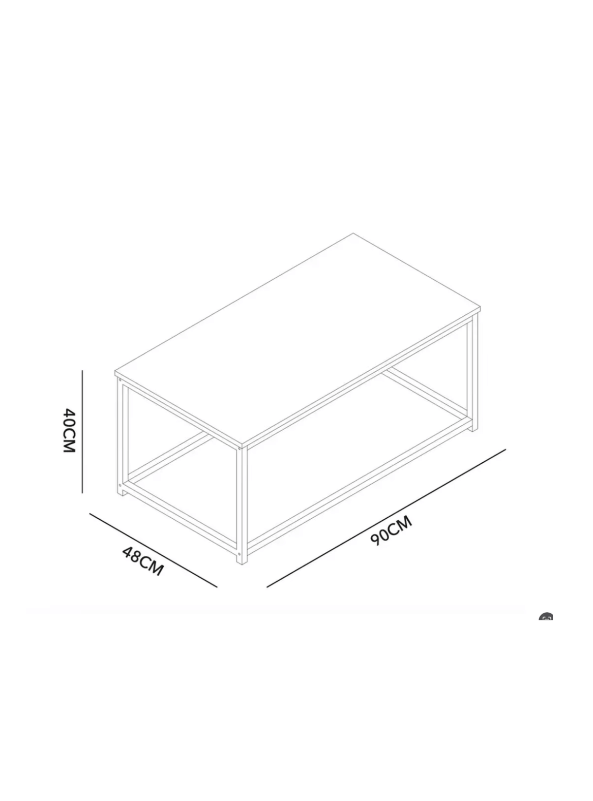 Mesa de Centro de madera Rectagular con patas metalicas negras Texas industrial-6