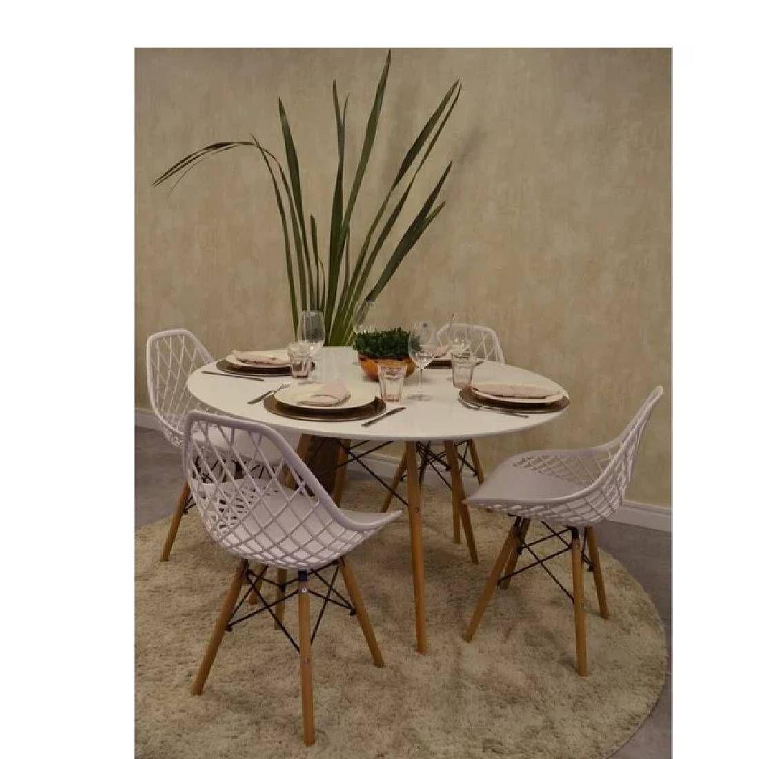 Mesa de Comedor Round 100cm Blanco-2