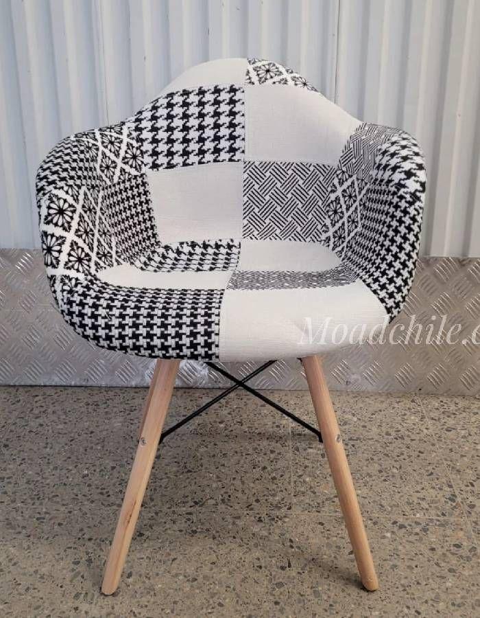 Butaca Eames Patchwork Negra-2