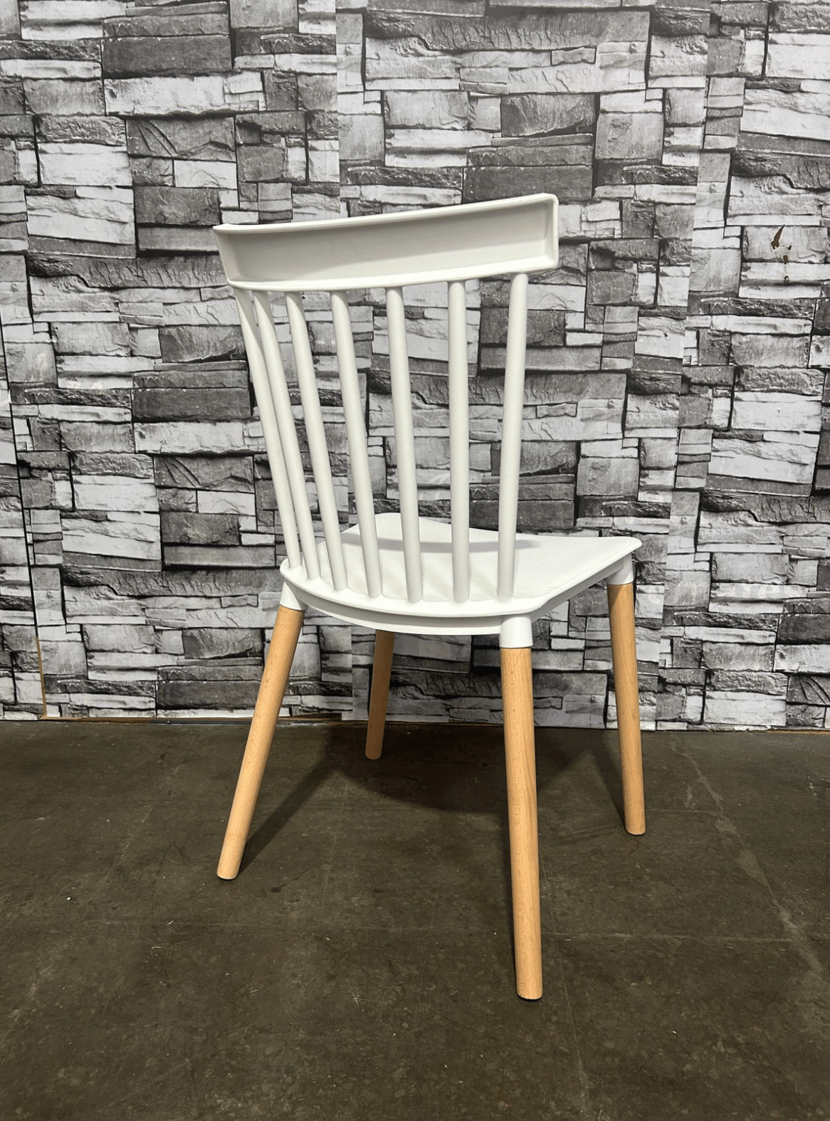 Pack 4 Sillas de Comedor Windsor Nórdica de Polipropileno con Patas de Madera-2