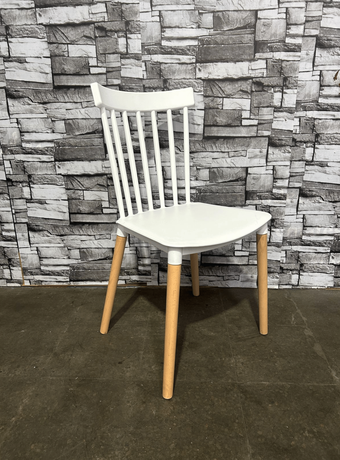 Pack 4 Sillas de Comedor Windsor Nórdica de Polipropileno con Patas de Madera-3