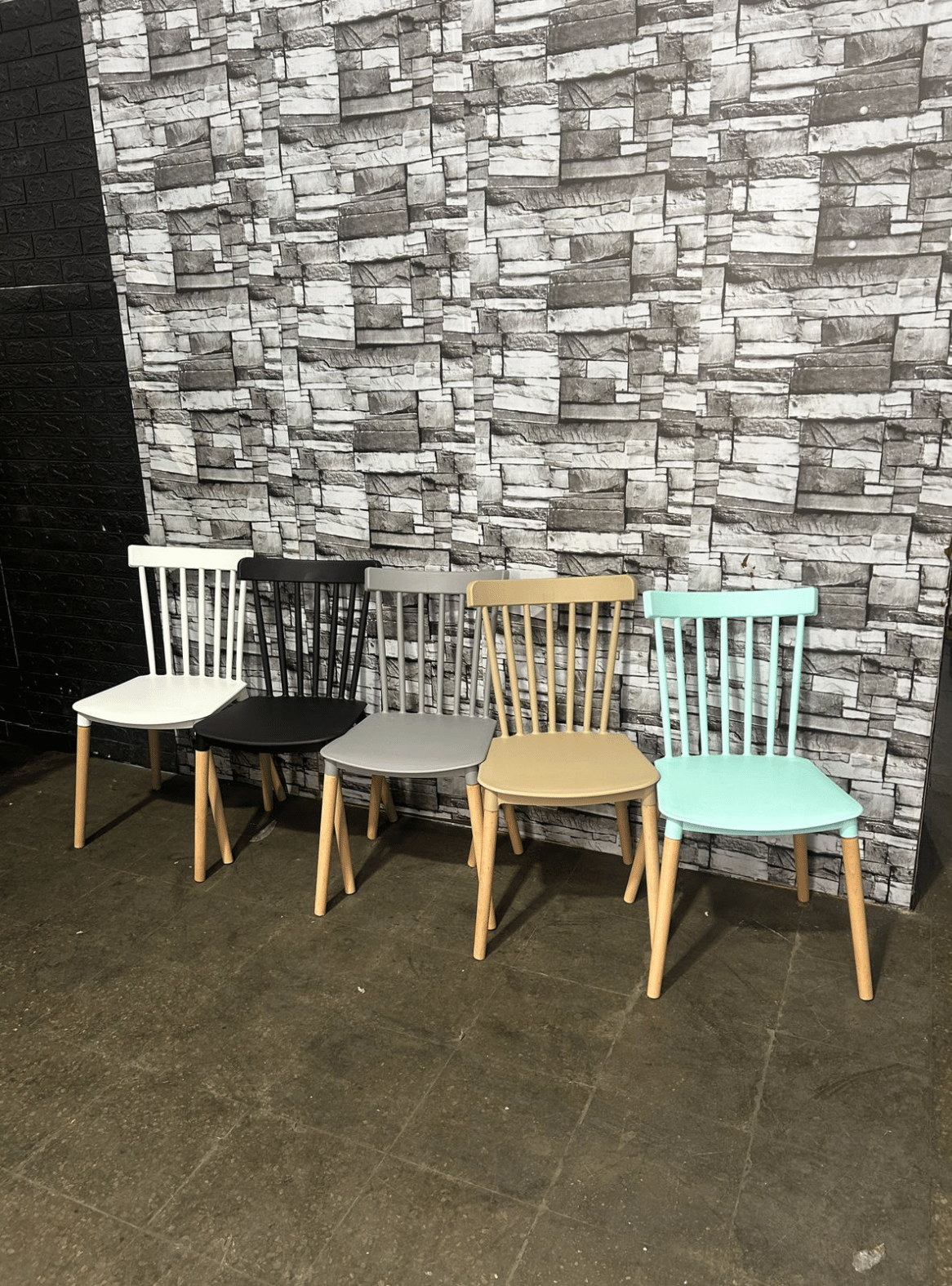 Pack 4 Sillas de Comedor Windsor Nórdica de Polipropileno con Patas de Madera-6